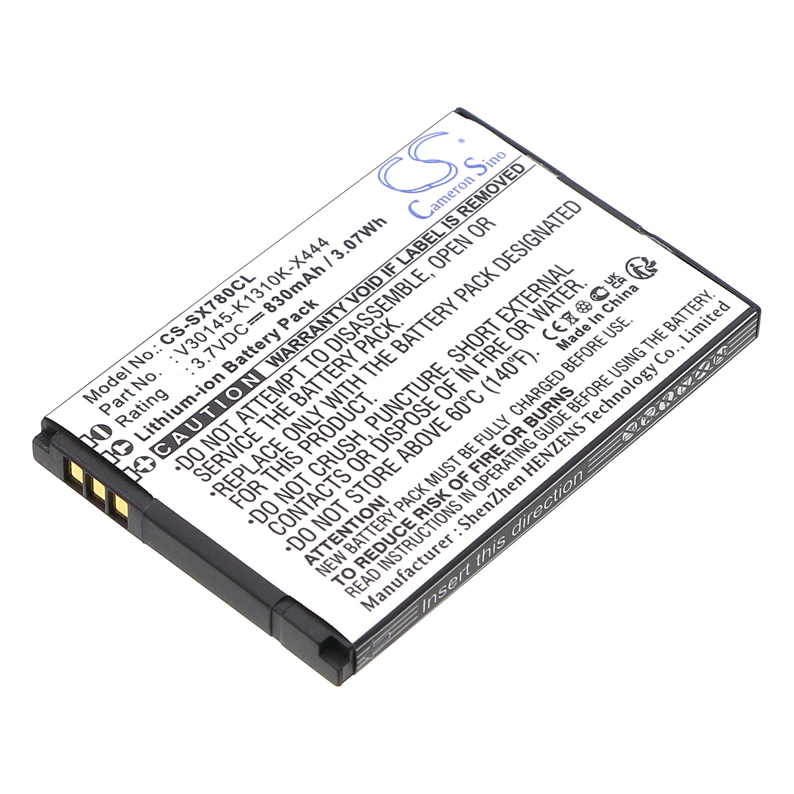 3.7V 830mAh/3.07Wh Li-ion Cordless Phone Battery for Unify