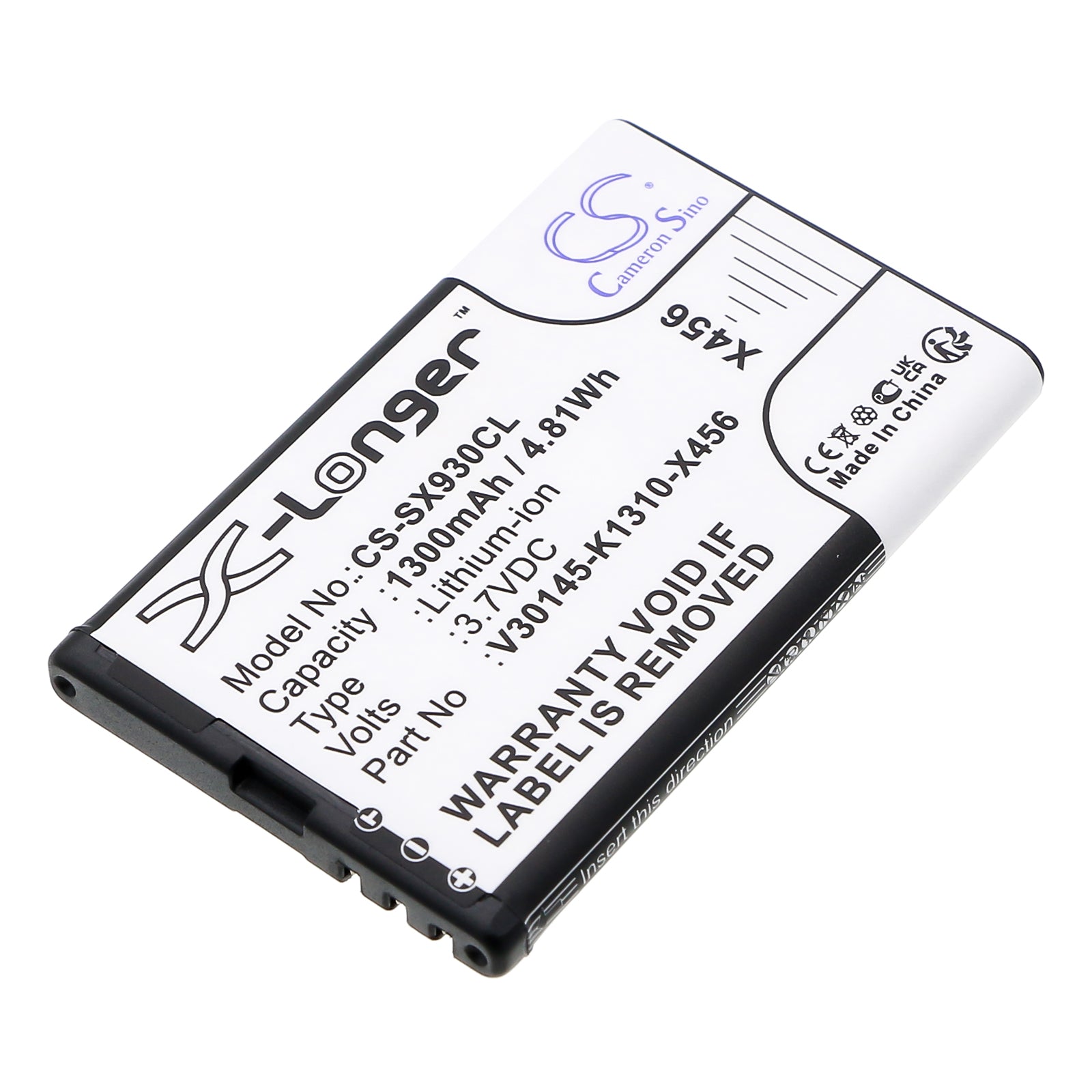 3.7V 1300mAh/4.81Wh Li-ion Cordless Phone Battery for Telekom