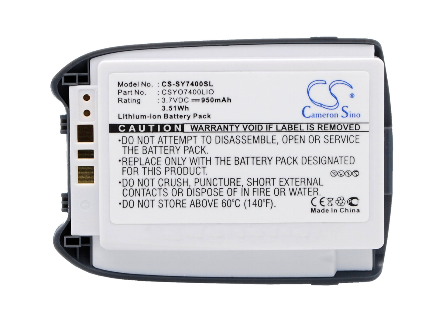 3.7V 950mAh Li-ion Mobile/SmartPhone Battery for Sanyo