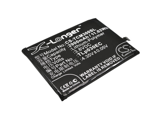 3.8V 2900mAh/11.02Wh Li-Polymer Mobile/SmartPhone Battery for TCL