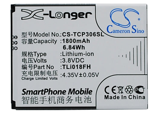 3.8V 1800mAh/6.84Wh Li-ion Mobile/SmartPhone Battery for TCL