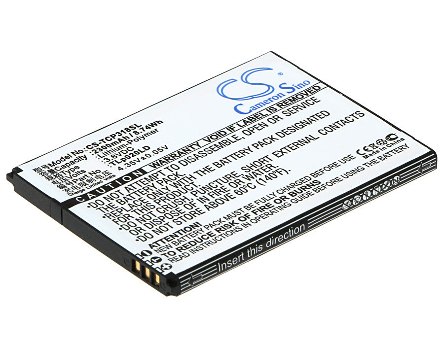 3.8V 2300mAh/8.74Wh Li-Polymer Mobile/SmartPhone Battery for TCL
