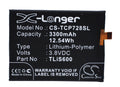 3.8V 3300mAh/12.54Wh Li-Polymer Mobile/SmartPhone Battery for TCL