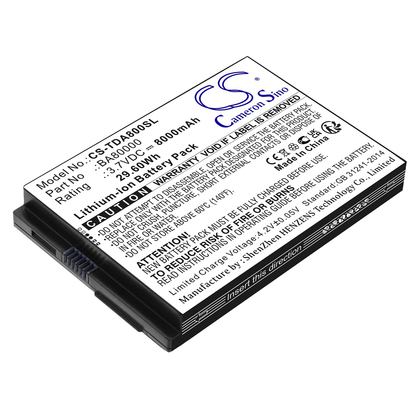 CS-TDA800SL Replacement Battery – Compatible with PB63D31