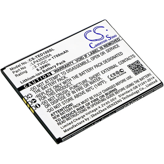3.7V 1700mAh/6.29Wh Li-ion Mobile/SmartPhone Battery for TELEFUNKEN