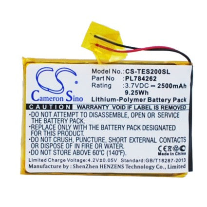 3.7V 2500mAh/9.25Wh Li-Polymer GPS/Navigator Battery for TEASI