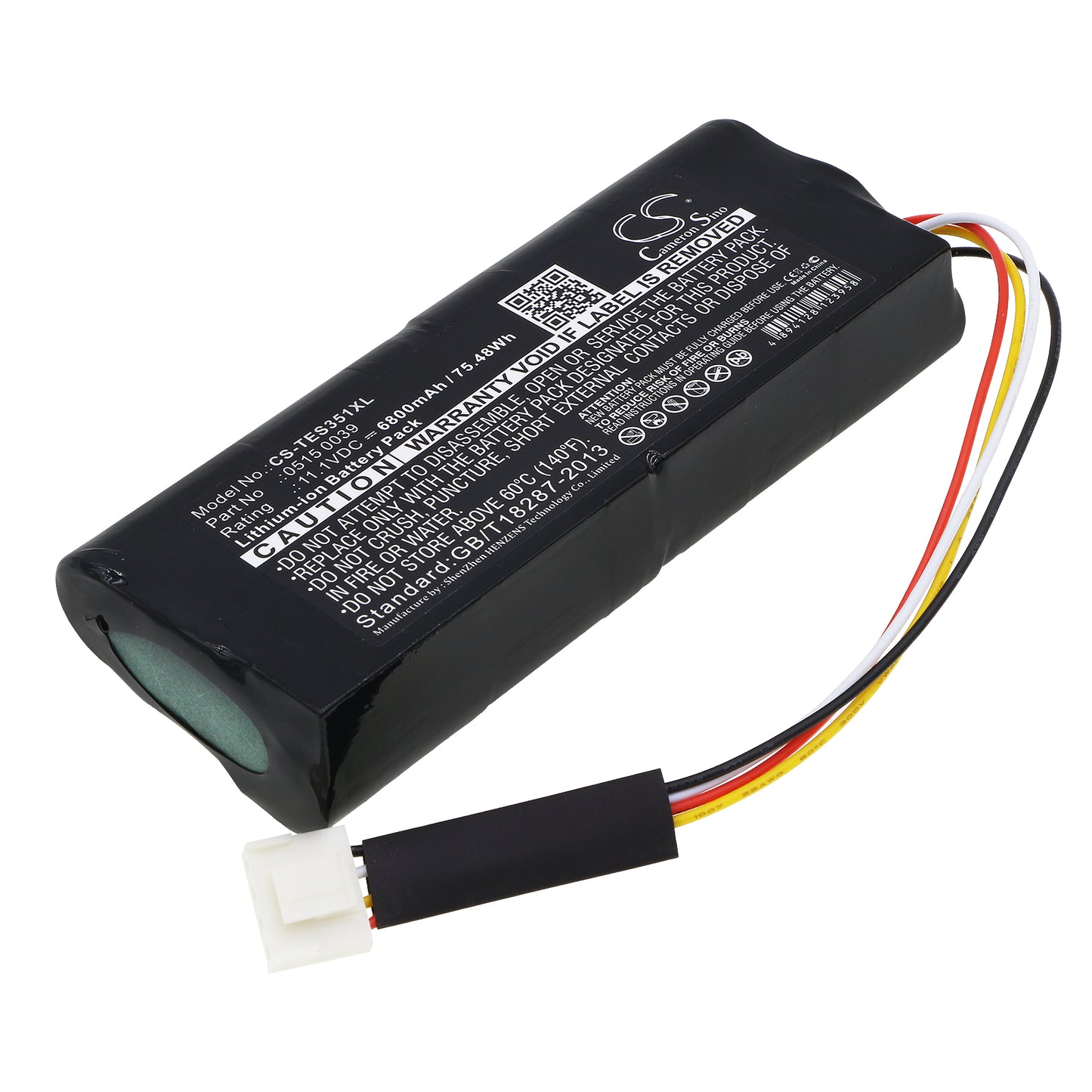 11.1V 6800mAh/75.48Wh Li-ion Equipment/Survey Battery for Testo