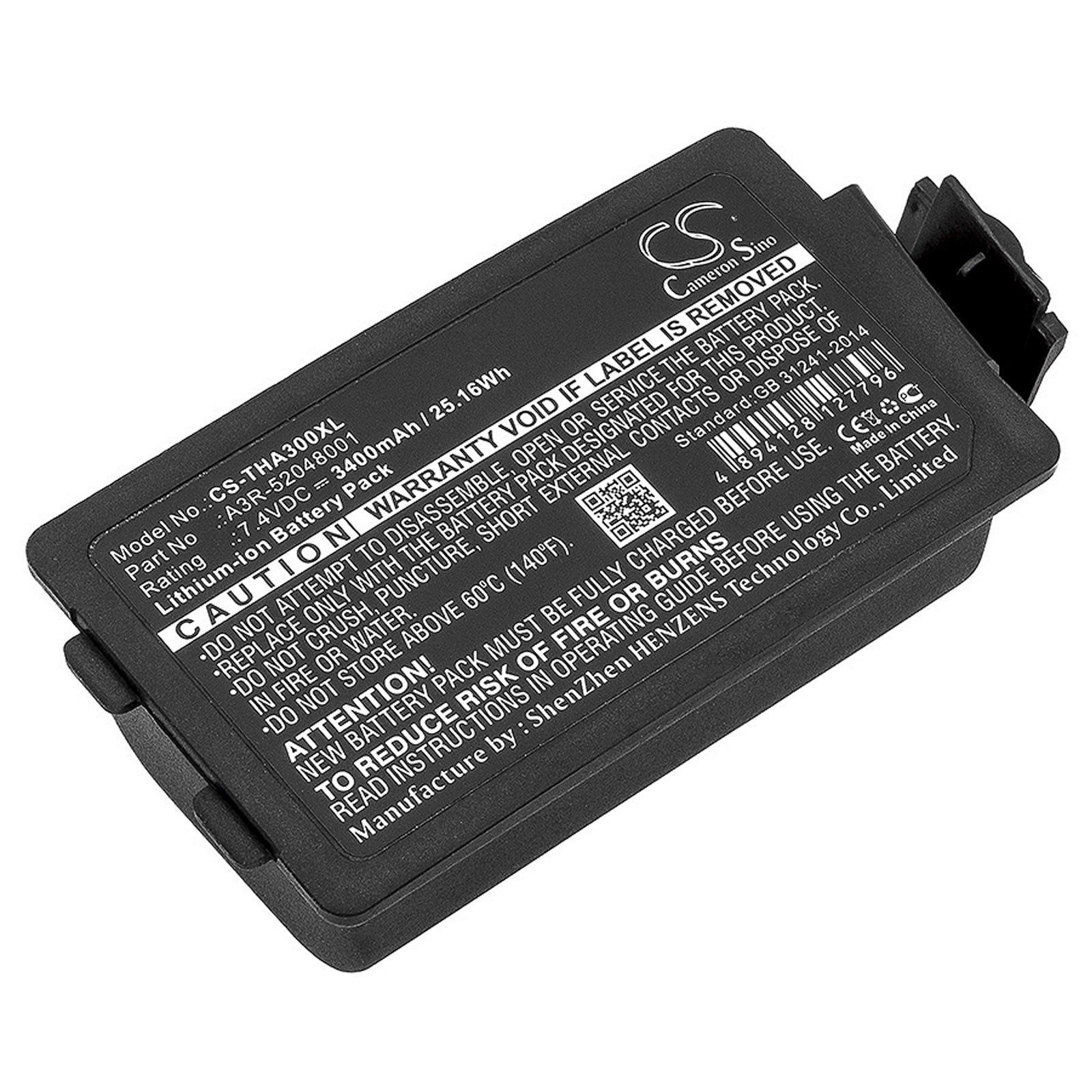 7.4V 3400mAh/25.16Wh Li-ion Printer Battery for TSC