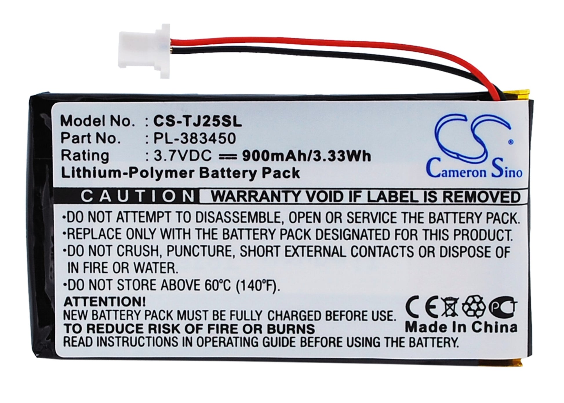 3.7V 900mAh Li-Polymer PDA/Pocket PC Battery for Sony