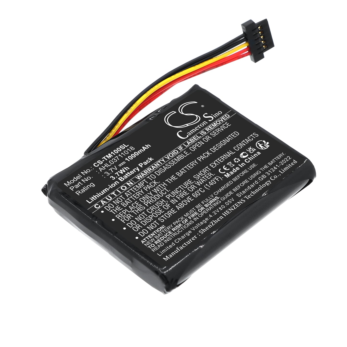3.7V 1000mAh Li-ion GPS/Navigator Battery for TomTom
