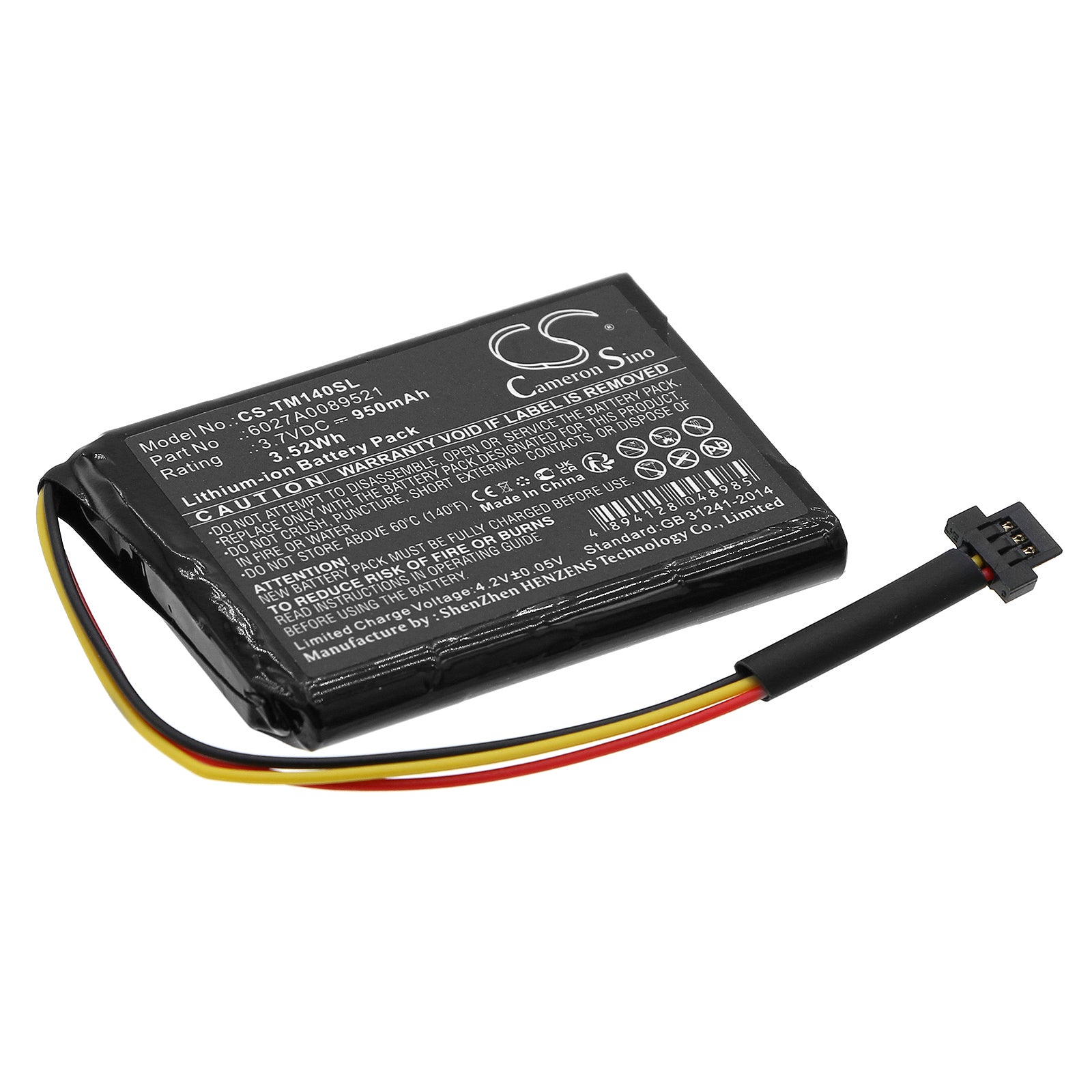 3.7V 950mAh/3.52Wh Li-ion GPS/Navigator Battery for TomTom