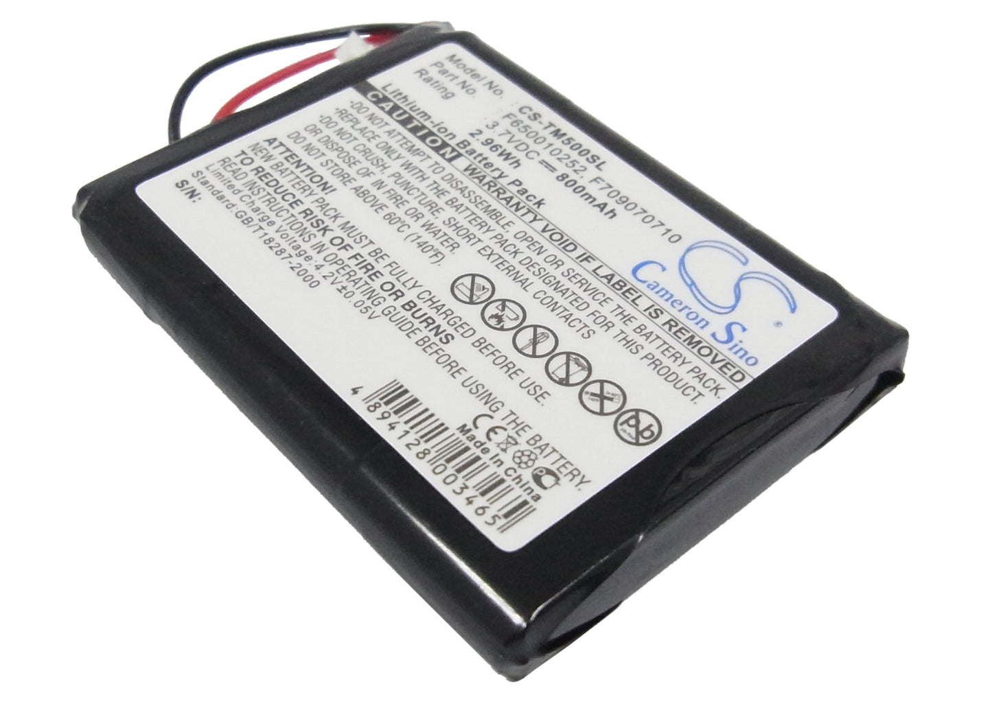 3.7V 800mAh Li-ion GPS/Navigator Battery for TomTom