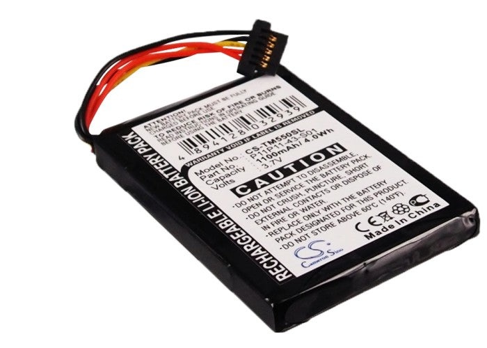 3.7V 1100mAh/4.07Wh Li-ion GPS/Navigator Battery for TomTom