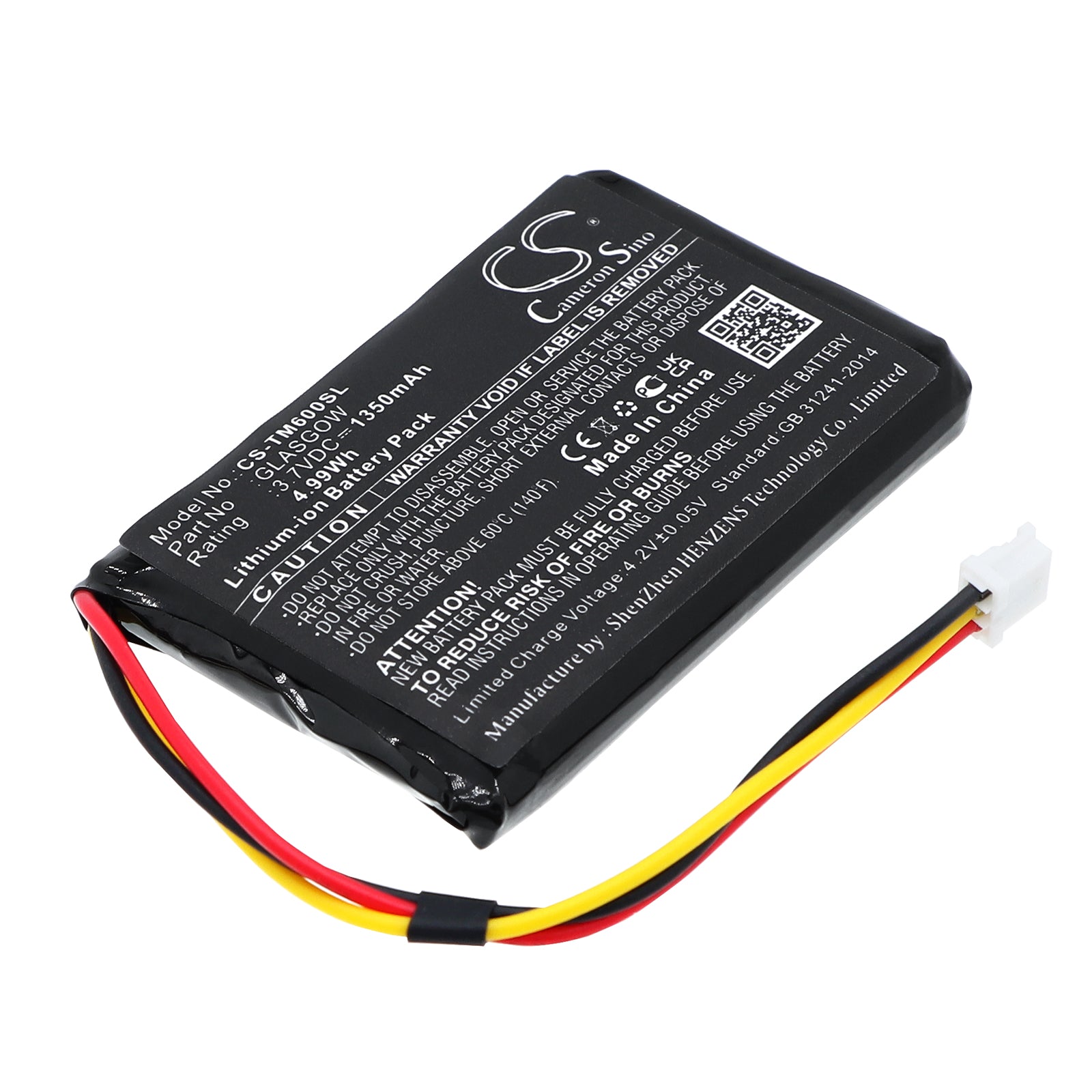 3.7V 1350mAh/5.00Wh Li-Polymer GPS/Navigator Battery for TomTom