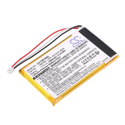 3.7V 1300mAh/4.81Wh Li-Polymer GPS/Navigator Battery for TomTom