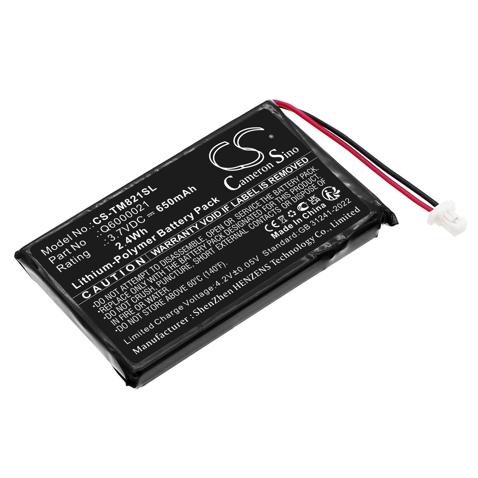 3.7V 650mAh Li-ion GPS/Navigator Battery for TomTom