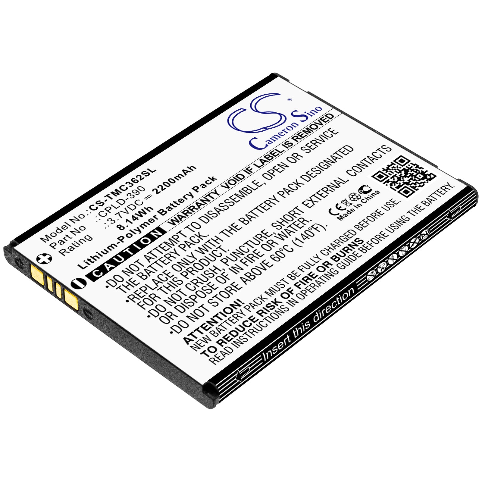 3.7V 2200mAh/8.14Wh Li-Polymer Mobile/SmartPhone Battery for Coolpad