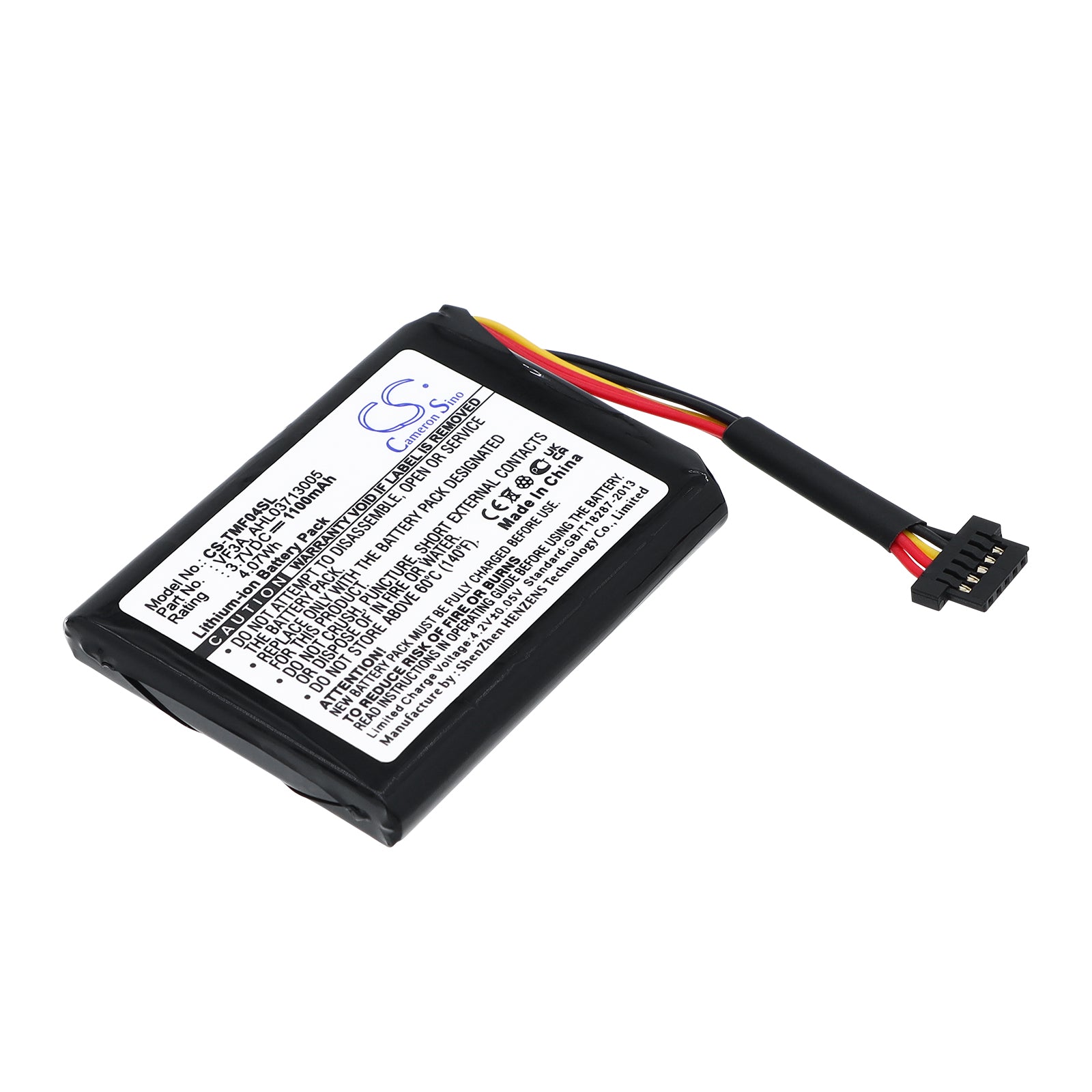 3.7V 1100mAh Li-ion GPS/Navigator Battery for TomTom
