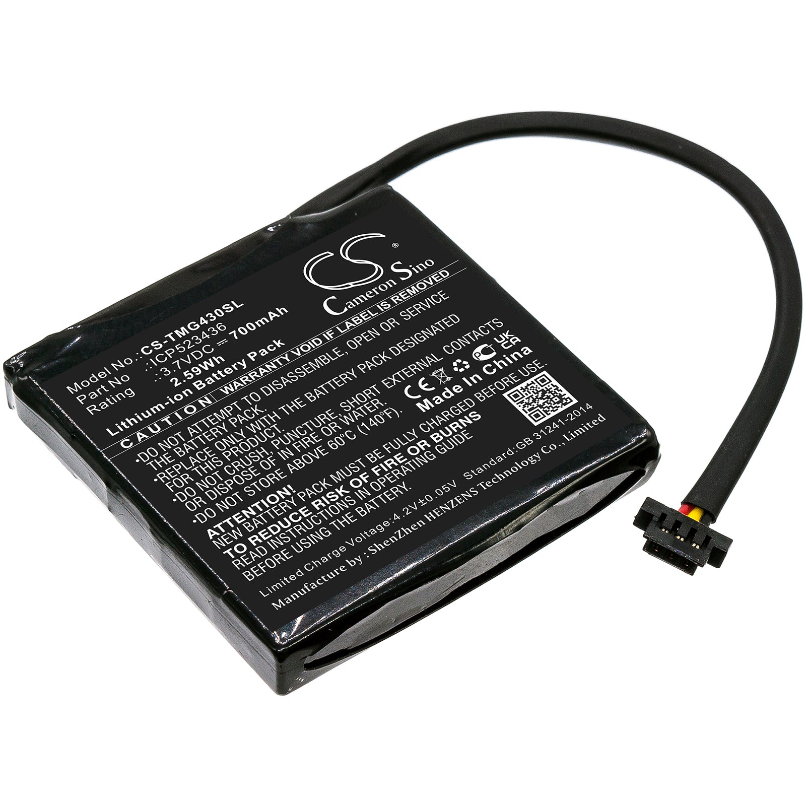 CS-TMG430SL Replacement Battery – Compatible with 4FB40, Go 400 4.3" Satnav