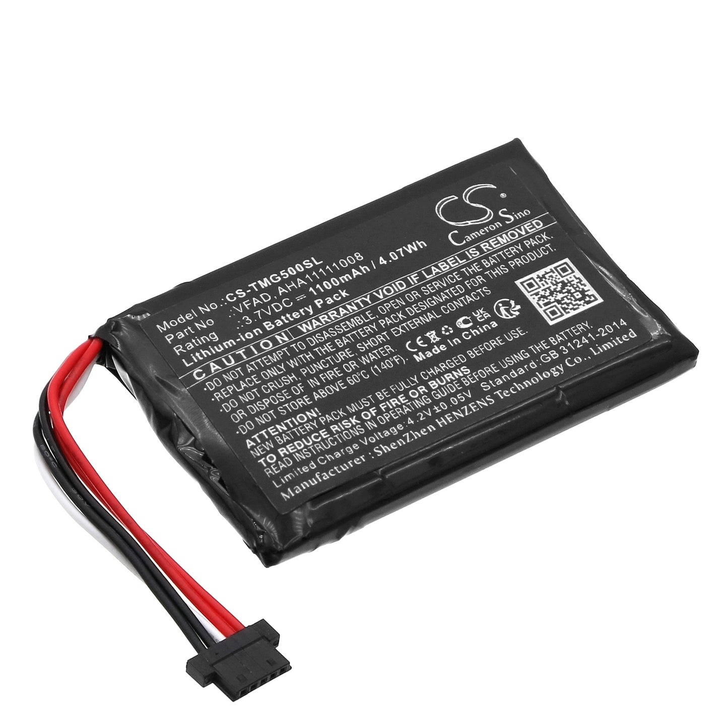 3.7V 1100mAh/4.07Wh Li-ion GPS/Navigator Battery for TomTom