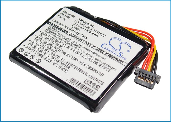 3.7V 1000mAh Li-ion GPS/Navigator Battery for TomTom