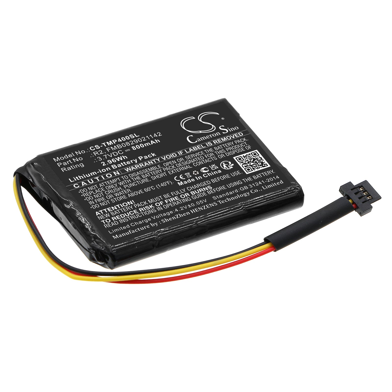 3.7V 800mAh/2.96Wh Li-ion GPS/Navigator Battery for TomTom