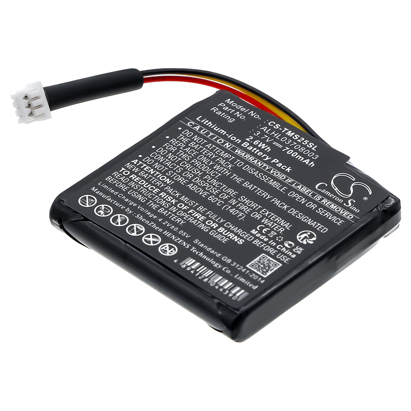 3.7V 700mAh Li-ion GPS/Navigator Battery for TomTom