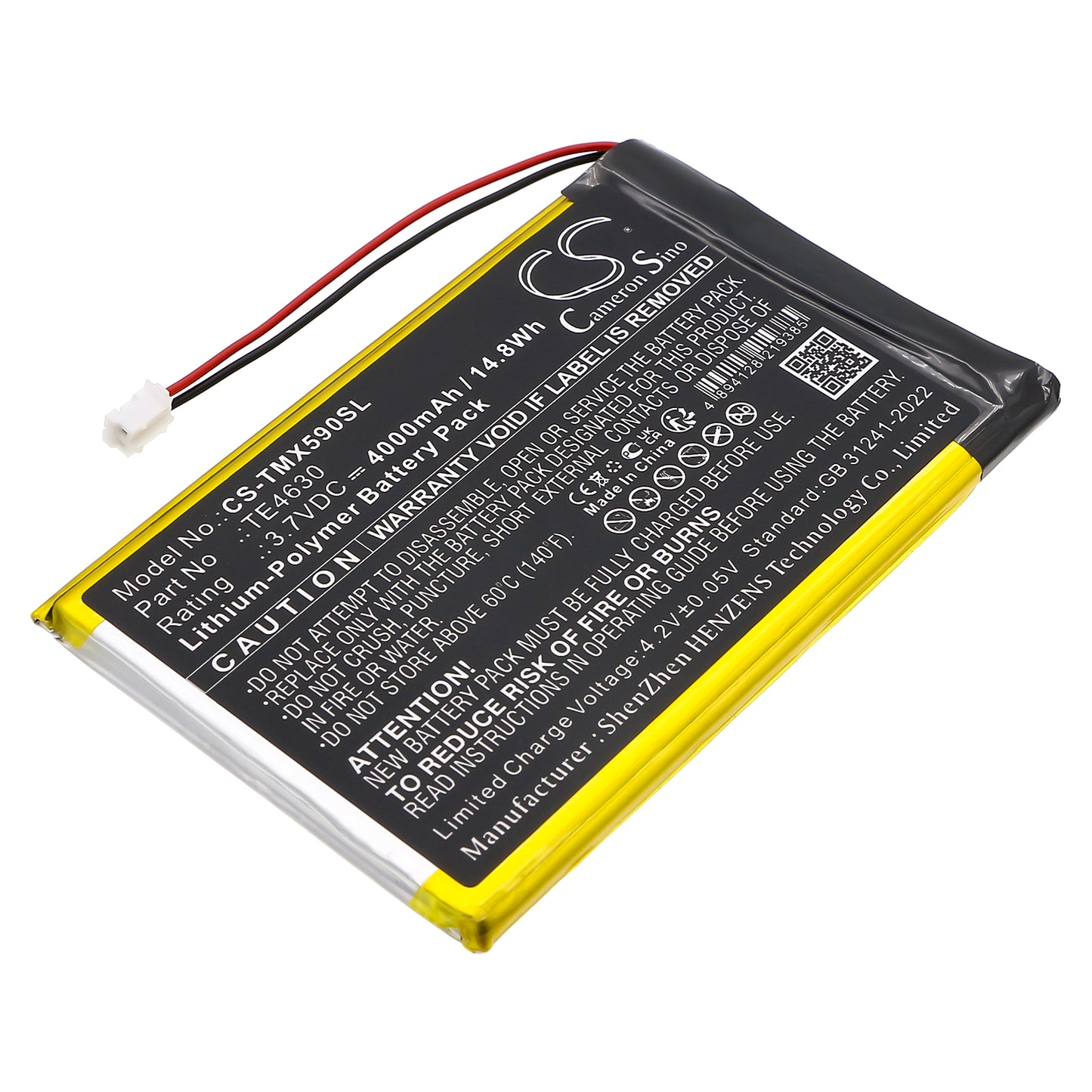 CS-TMX590SL Replacement Battery – Compatible with TX-59, TX59 Monitor Wireless Door Pho, TX-59+
