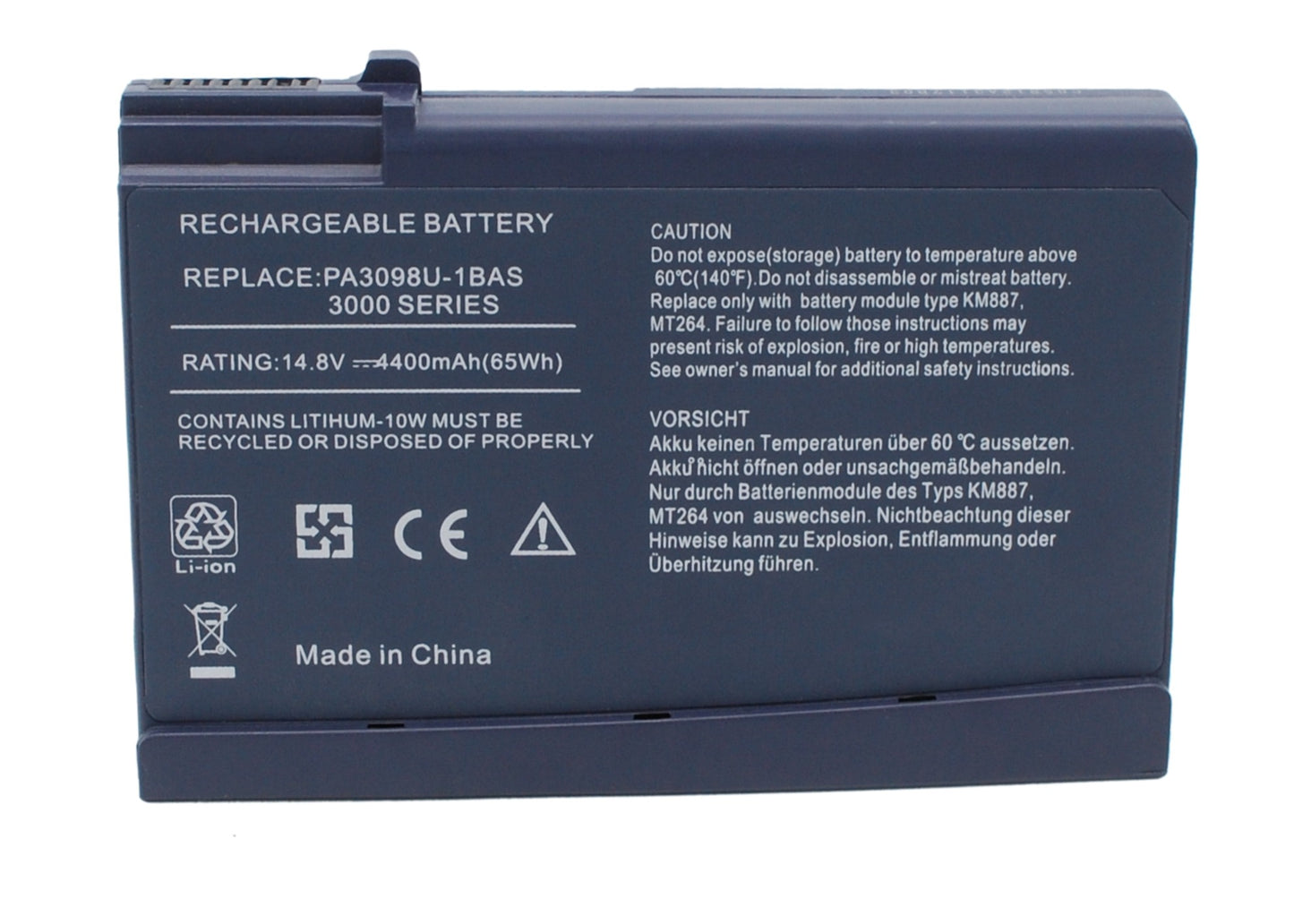 14.8V 4400mAh/65.12Wh Li-ion Notebook/Laptop Battery for Toshiba