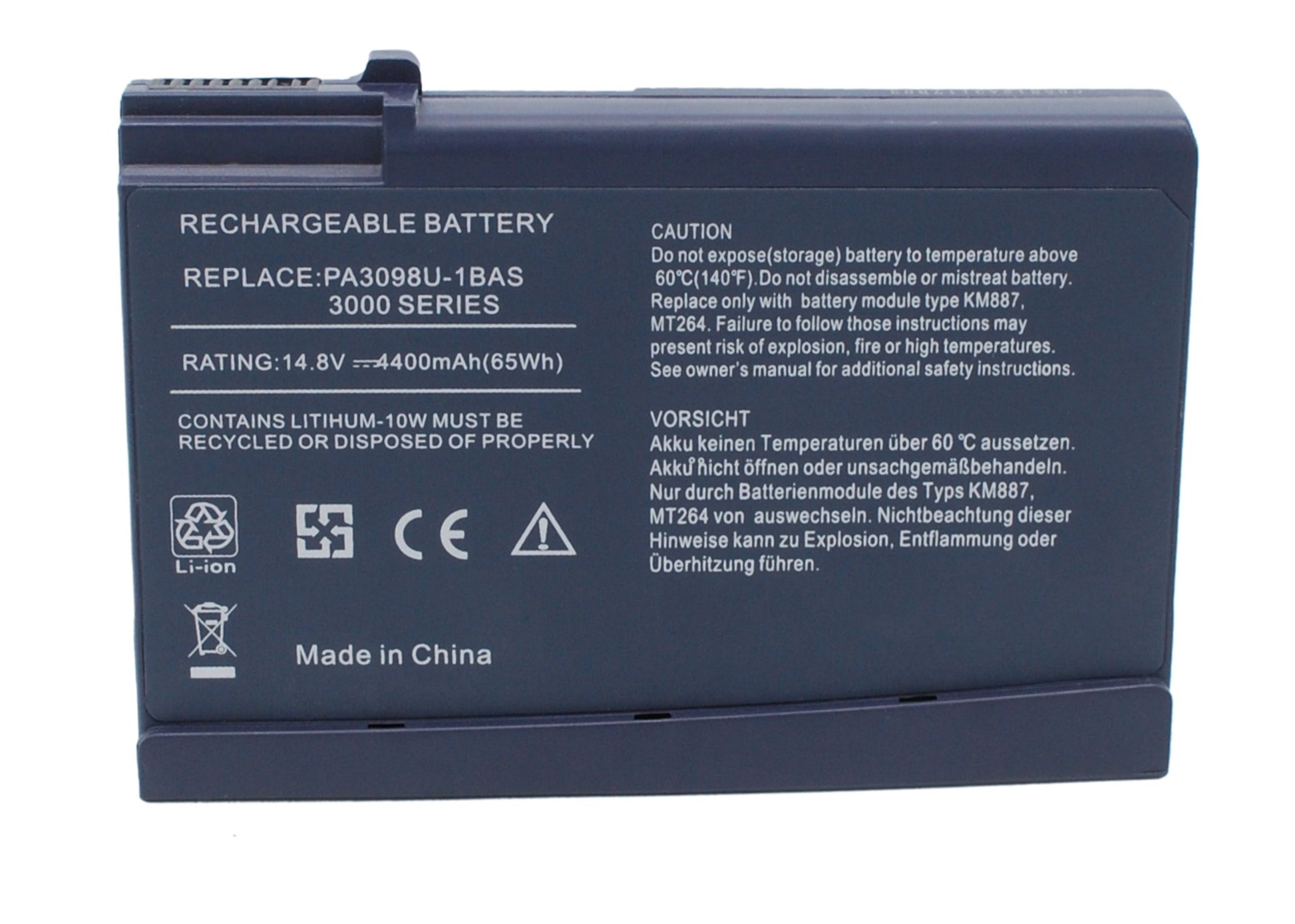 14.8V 4400mAh/65.12Wh Li-ion Notebook/Laptop Battery for Toshiba