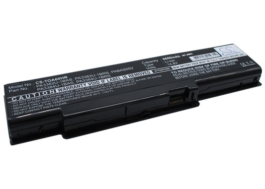 14.8V 6600mAh Li-ion Notebook/Laptop Battery for Toshiba
