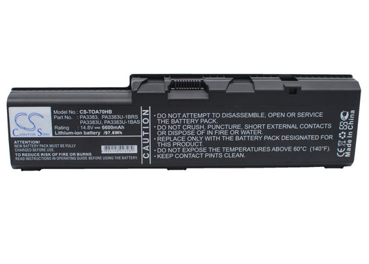 14.8V 6600mAh Li-ion Notebook/Laptop Battery for Toshiba