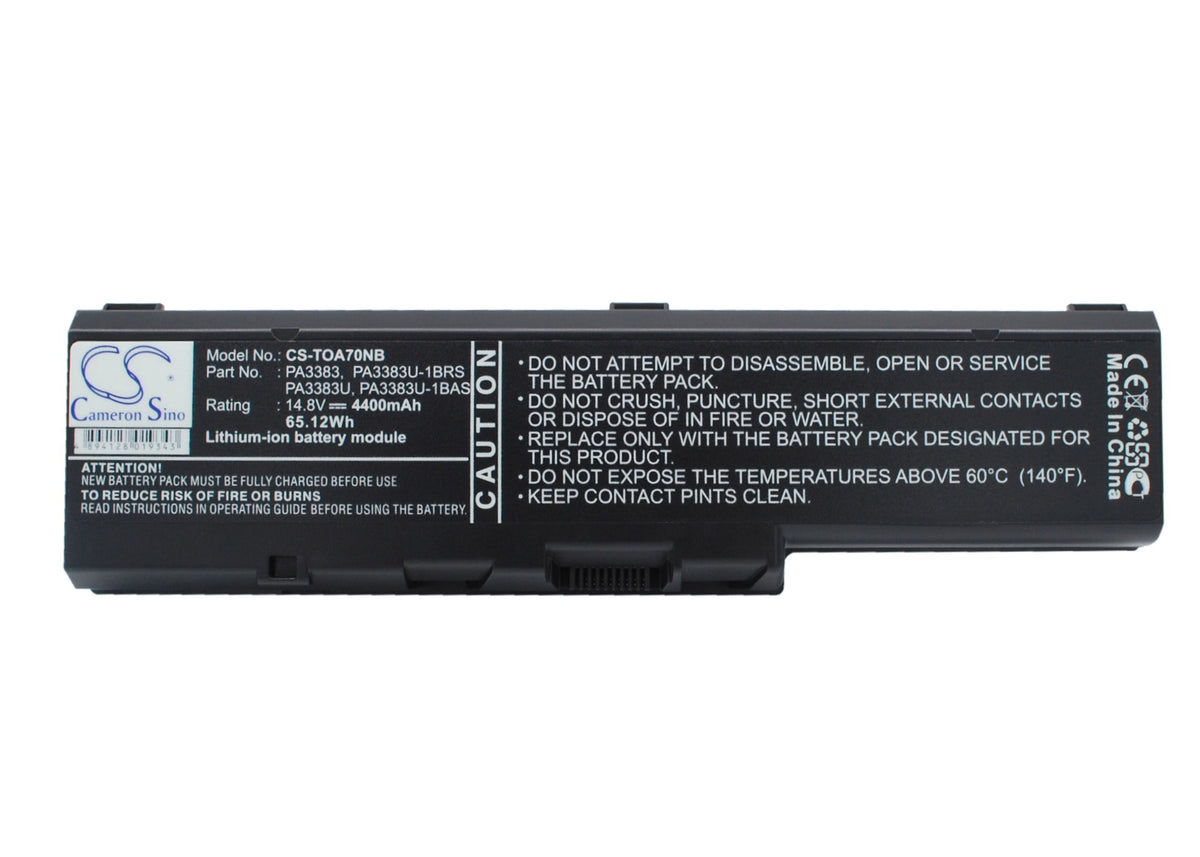 14.8V 4400mAh/65.12Wh Li-ion Notebook/Laptop Battery for Toshiba
