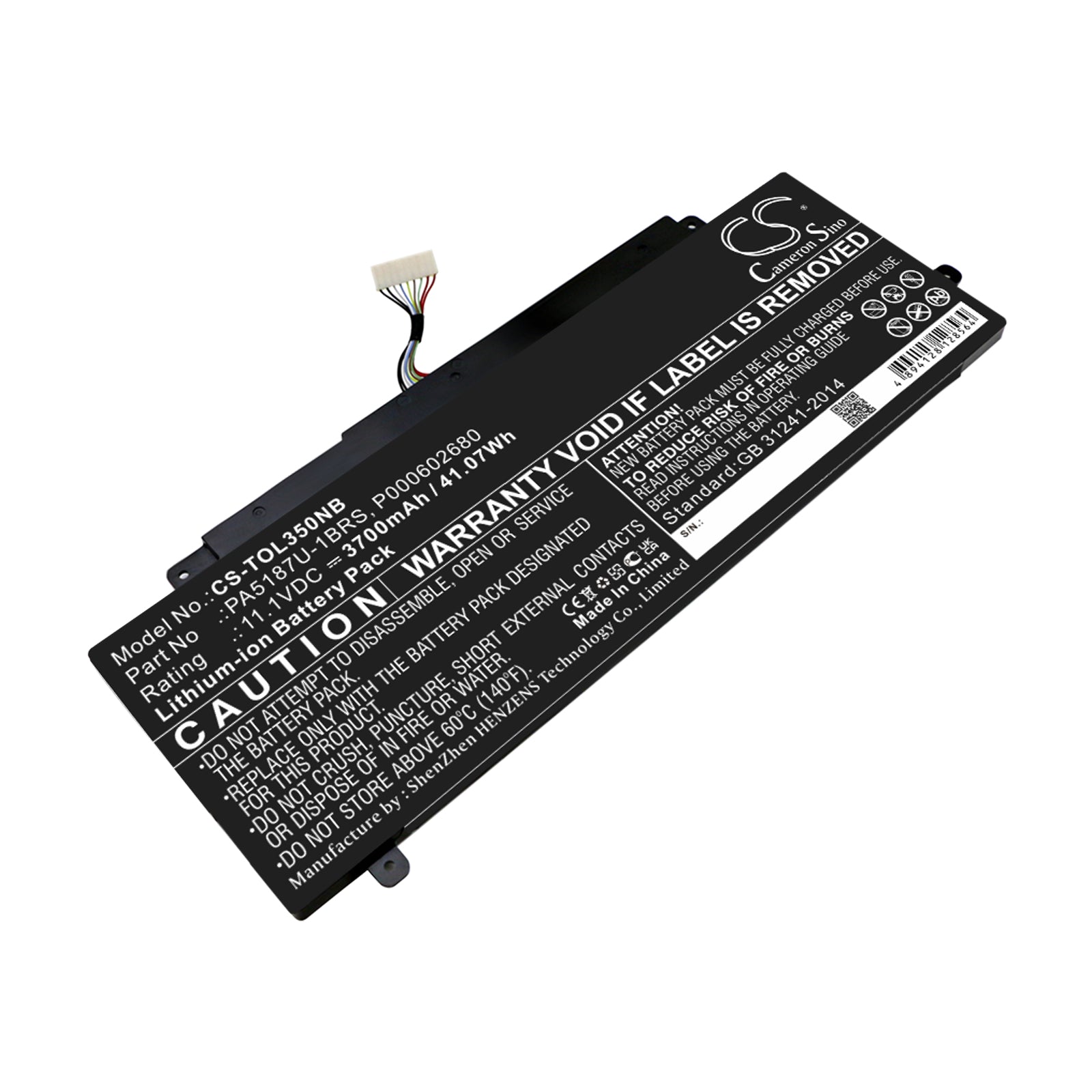 CS-TOL350NB Replacement Battery – Compatible with Satellite Click 2 L35W-B3204, Satellite L35W, Satellite L35W-B3204