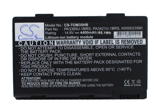 14.8V 4400mAh Li-ion Notebook/Laptop Battery for Toshiba