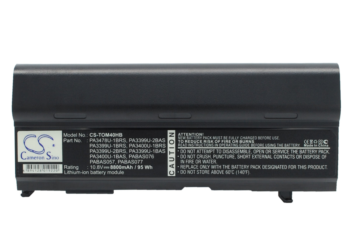 10.8V 8800mAh Li-ion Notebook/Laptop Battery for Toshiba