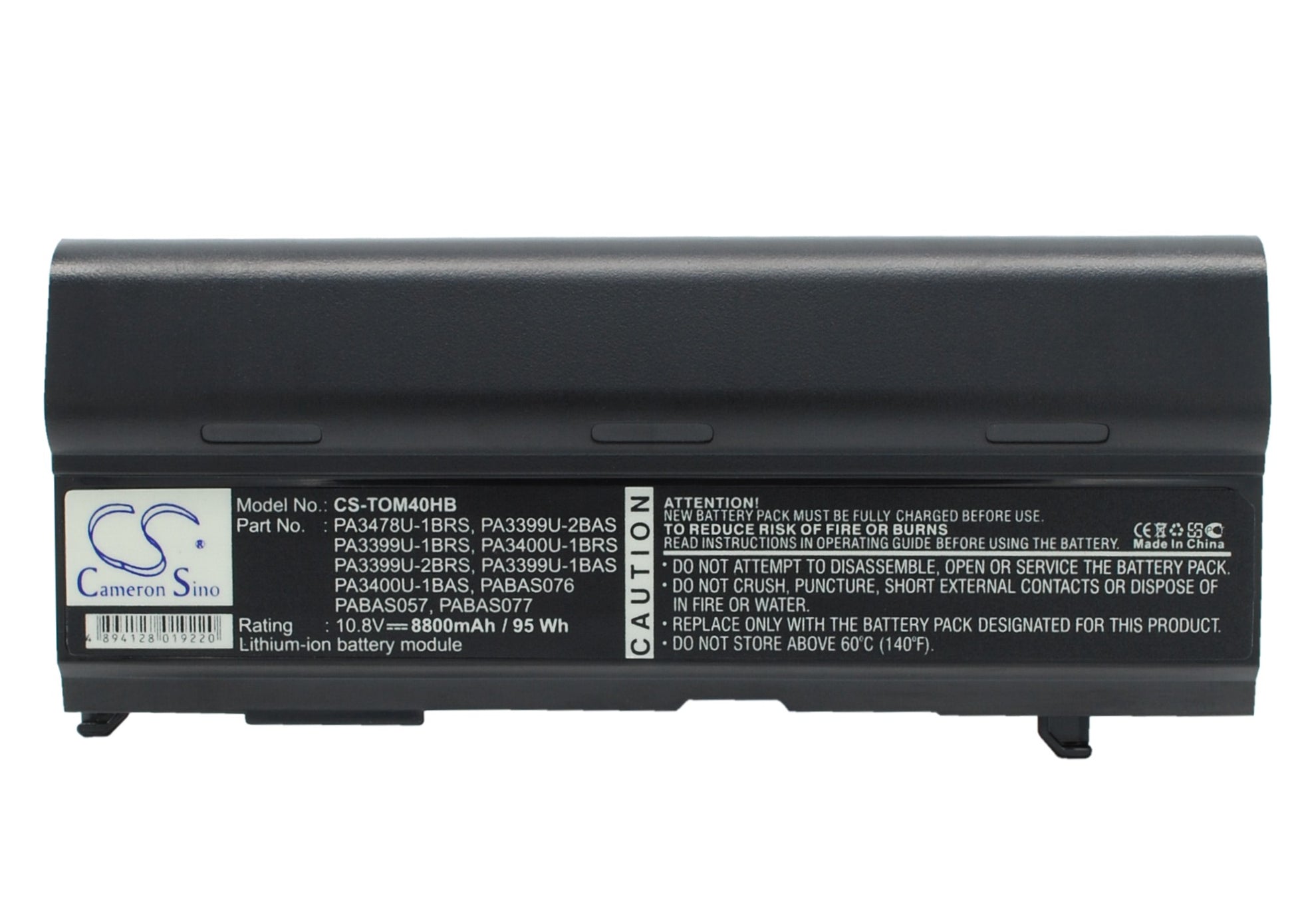 10.8V 8800mAh Li-ion Notebook/Laptop Battery for Toshiba