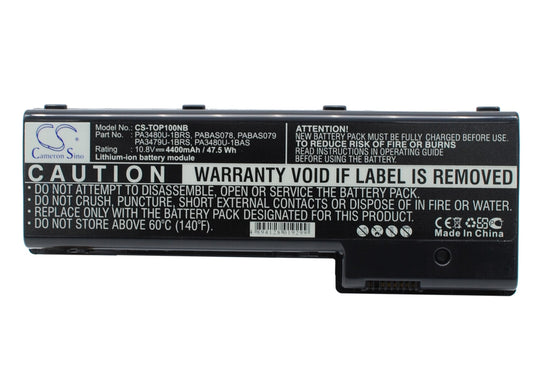 10.8V 4400mAh Li-ion Notebook/Laptop Battery for Toshiba