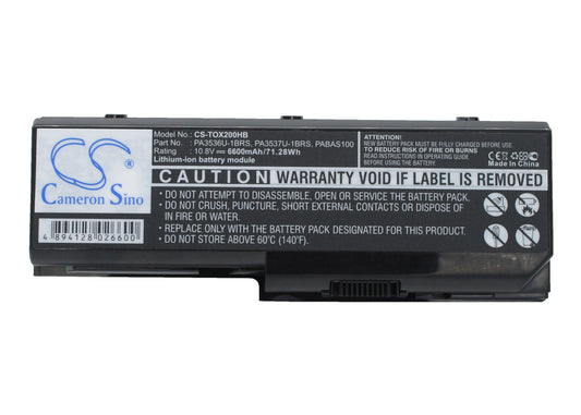 10.8V 6600mAh Li-ion Notebook/Laptop Battery for Toshiba