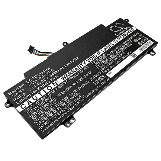 14.4V 3800mAh/54.72Wh Li-ion Notebook/Laptop Battery for Toshiba