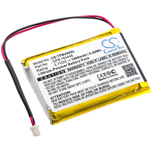 3.7V 1800mAh/6.66Wh Li-Polymer Wireless Headset Battery for TELEX