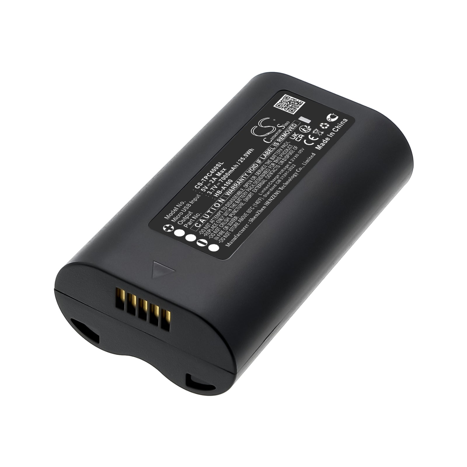 CS-TPC400SL Replacement Battery – Compatible with C400S2, C420S1, C420S2, D230S1, Tapo C400, Tapo C420, Tapo D230