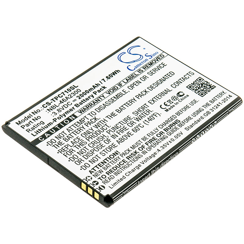 3.8V 2000mAh/7.60Wh Li-Polymer Mobile/SmartPhone Battery for TP-Link