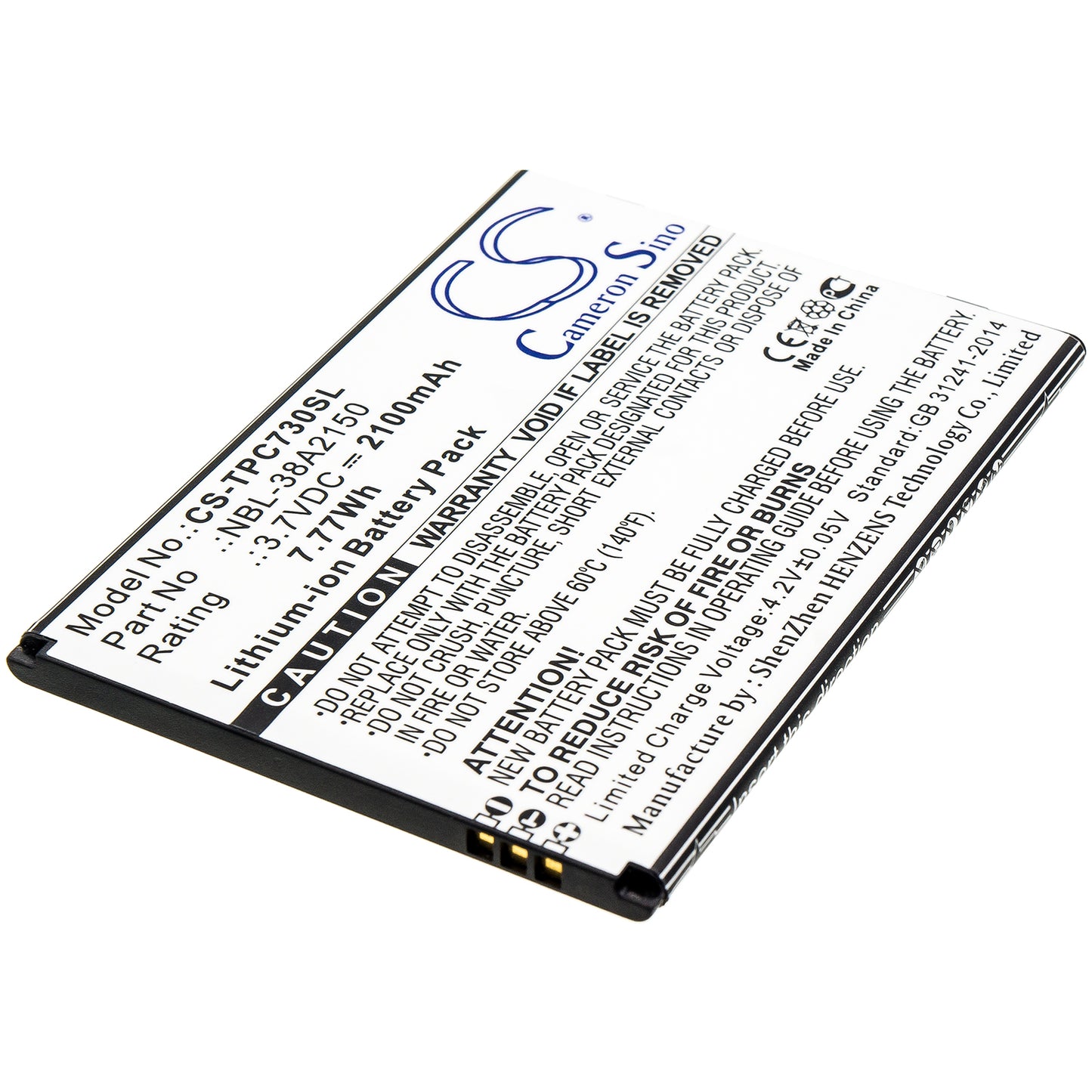 CS-TPC730SL Replacement Battery – Compatible with C7 Lite, TP7041A