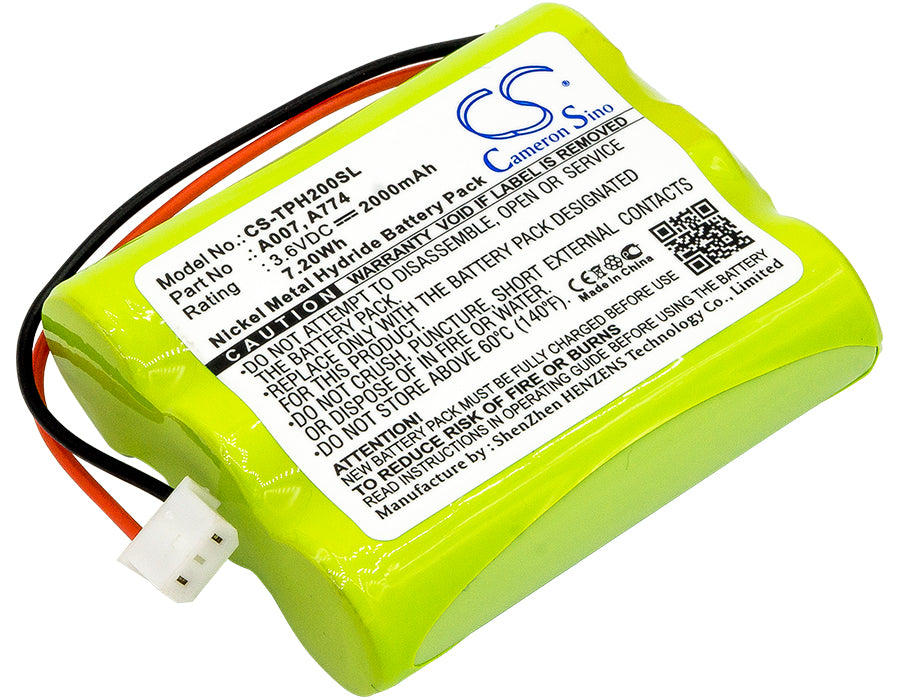 3.6V 2000mAh/7.20Wh Ni-MH Equipment/Survey Battery for TPI