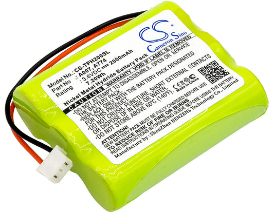 3.6V 2000mAh/7.20Wh Ni-MH Equipment/Survey Battery for TPI