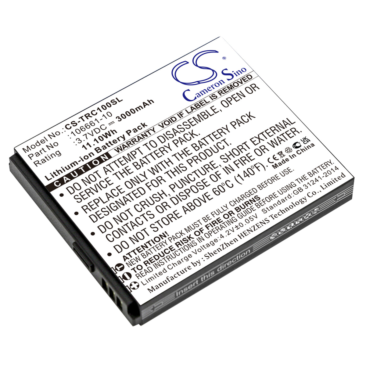 3.7V 3000mAh/11.10Wh Li-ion Equipment/Survey Battery for Trimble