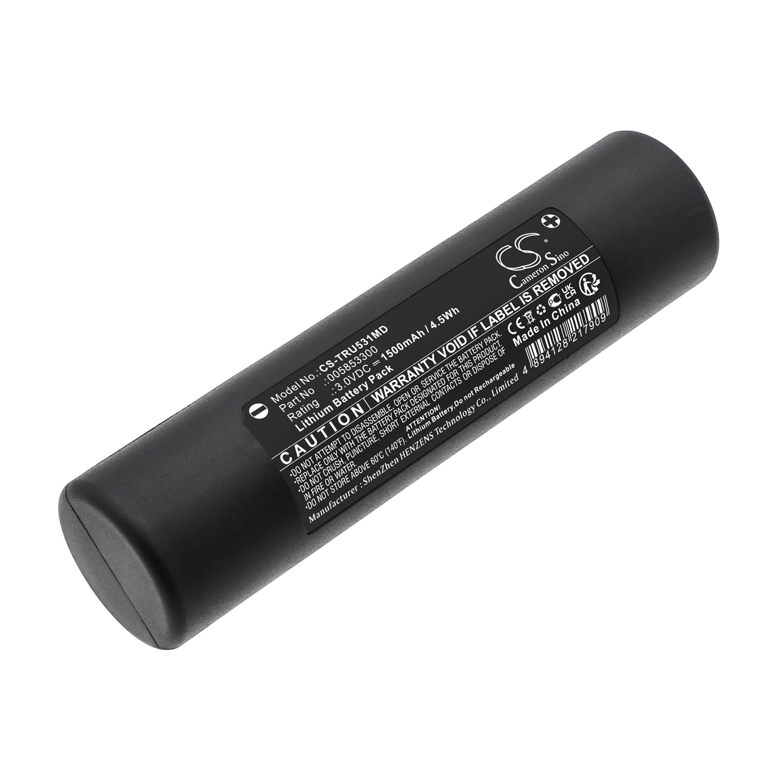 CS-TRU531MD Replacement Battery – Compatible with Laryngoscope TRU-MR 5310m