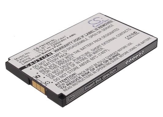 3.7V 1200mAh/4.4Wh Li-ion PDA/Pocket PC Battery for TerreStar