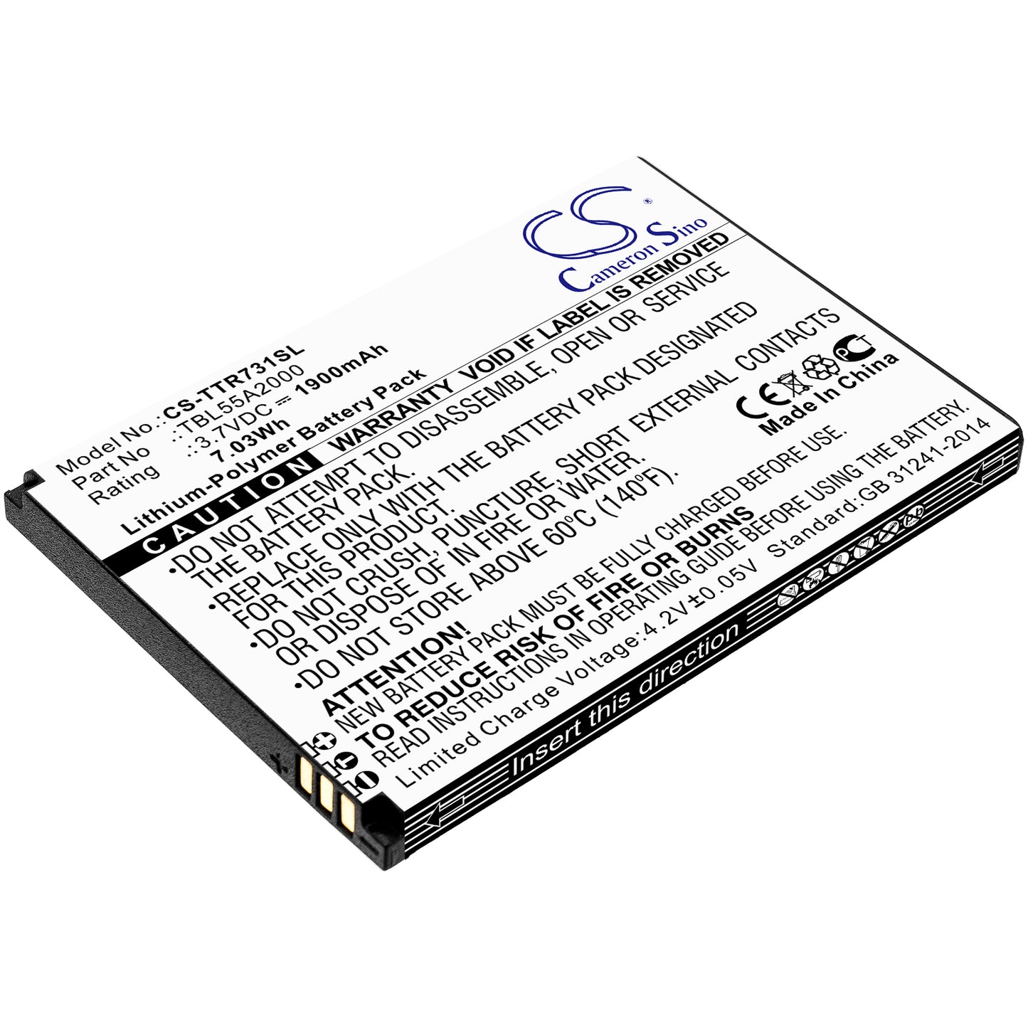 CS-TTR731SL Replacement Battery – Compatible with M7310, M7350 ver 3.20, M7350 ver 4.0